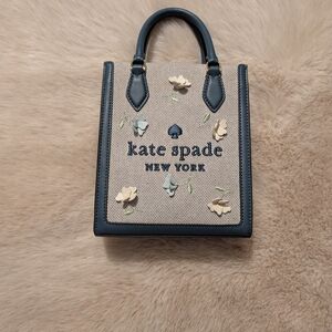 kate spade Navy and Cream Xs Floral Tote